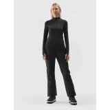 Dámska zateplená lyžiarska mikina s 1 2 zipsom 4F BRUSHED UNDERWEAR-AW23UBRUF043-20S-DEEP BLACK · záber 4