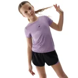 Dievčenské tréningové tričko s krátkym rukávom 4F JUNIOR TSHIRT FNK-4FJWSS24TFTSF696-51S-VIOLET · záber 1