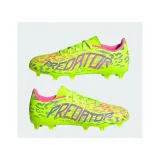 Chlapčenské futbalové kopačky outdoorové ADIDAS Predator League Jr FG lucid lemon blue fusion lucid pink · záber 5