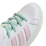 Dievčenská rekreačná obuv ADIDAS Grand Court Mid cloud white clear pink ice yellow · záber 5