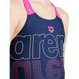 Dievčenské plavecké jednodielne plavky ARENA SWIMSUIT V BACK GRAPHIC Blue · záber 2