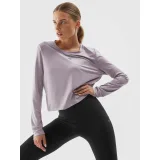 Dámske tréningové tričko s dlhým rukávom 4F LONGSLEEVE FNK-WAW23TFLOF187-25S-GREY · záber 2