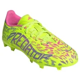 Chlapčenské futbalové kopačky outdoorové ADIDAS Predator League Jr FG lucid lemon blue fusion lucid pink · záber 3