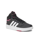 Dámska rekreačná obuv ADIDAS Hoops 3.0 Mid core black cloud white pink fusion · záber 1