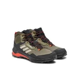 Pánska členková turistická obuv ADIDAS Terrex AX4 Mid GTX olive strata wonder beige core black · záber 2