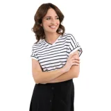 Dámske tričko s krátkym rukávom VOLCANO T-PORTO-700-BLACK · záber 1