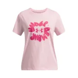 Dievčenské tričko s krátkym rukávom UNDER ARMOUR UA Bubble Wordmark SS-PNK · záber 1