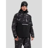 Pánska lyžiarska bunda FUNDANGO Tilbury Logo Anorak-893-black camouflage · záber 2