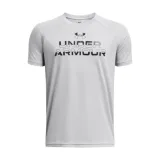 Chlapčenské tréningové tričko s krátkym rukávom UNDER ARMOUR UA Tech Split Wordmark SS-GRY · záber 1