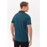 Pánske polo tričko s krátkym rukávom VOLCANO NIKOS-603-TURQUOISE · záber 3