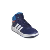 Chlapčenská rekreačná obuv ADIDAS Hoops 3.0 Mid K dark blue blue rush turbo · záber 1