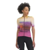 Dámsky cyklistický dres s krátkym rukávom SPORTFUL Flow supergiara w jersey, carmine rose yellow · záber 1