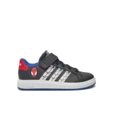 Chlapčenská rekreačná obuv ADIDAS Grand Court Marvel Spider-Man K core black cloud white semi lucid blue · záber 1