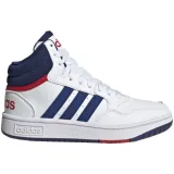 Chlapčenská rekreačná obuv ADIDAS Hoops 3.0 Mid cloud white victory blue better scarlet · záber 1