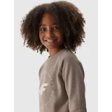 Dievčenská mikina 4F JUNIOR SWEATSHIRT-JAW23TSWSF637-83S-BEIGE · záber 5