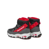 Chlapčenské členkové zimné topánky SKECHERS D Lites Mid black red · záber 4