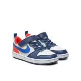 Chlapčenská rekreačná obuv NIKE Court Borough Low Recraft midnight navy hyper royal orange · záber 2