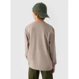 Chlapčenské tričko s dlhým rukávom 4F JUNIOR LONGSLEEVE-JWAW24TLONM294-26S-WARM LIGHT GREY · záber 3
