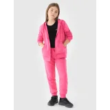 Dievčenská mikina so zipsom 4F JUNIOR SWEATSHIRT-JWMM00TSWSF1315-55S-HOT PINK · záber 4