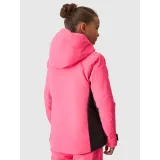 Dievčenská lyžiarska bunda 4F JUNIOR TECHNICAL JACKET-JAW23TTJAF292-55N-HOT PINK NEON · záber 4
