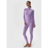 Dámska zateplená lyžiarska mikina s 1 2 zipsom 4F SEAMLESS UNDERWEAR-WAW24USEAF160-52S-LIGHT VIOLET · záber 5