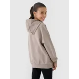 Dievčenská mikina s kapucňou 4F JUNIOR SWEATSHIRT-JWSS25TSWSF1478-83S-BEIGE · záber 4