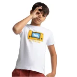 Chlapčenské tričko s krátkym rukávom VOLCANO T-OUTSIDE JUNIOR 100 WHITE · záber 1