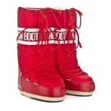 Dámske vysoké zimné topánky MOON BOOT ICON NYLON, 003 red · záber 3