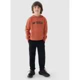 Chlapčenská mikina s kapucňou 4F JUNIOR SWEATSHIRT-JWAW24TSWSM1223-64S-SALMON CORAL · záber 4