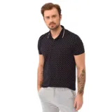 Pánske polo tričko s krátkym rukávom VOLCANO CARO-600-NAVY · záber 1