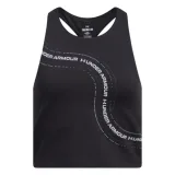 Dievčenské tréningové tielko UNDER ARMOUR G Motion Branded Crop Tank-BLK · záber 1
