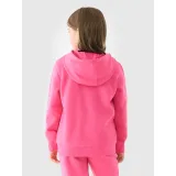 Dievčenská mikina so zipsom 4F JUNIOR SWEATSHIRT-JWMM00TSWSF1315-55S-HOT PINK · záber 3