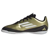Chlapčenské futbalové kopačky halové ADIDAS F50 Club Messi Jr IC gold met cloud white core black · záber 2