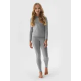 Dievčenské termoprádlo vrchný a spodný diel 4F JUNIOR SEAMLESS UNDERWEAR-JAW23USEAF110-27M-COLD LIGHT GREY MELANGE · záber 2