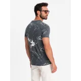 Pánske tričko s krátkym rukávom s v-výstrihom OMBRE T-shirt OM-TSFP-0184 V-3 dark grey · záber 3
