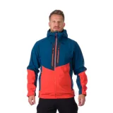 Pánska turistická softshellová bunda NORTHFINDER GRAYSON 631-inkblueorange · záber 1