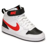 Chlapčenská rekreačná obuv NIKE Court Borough Mid 2 white black university red · záber 1