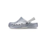 Dievčenské kroksy (rekreačná obuv) CROCS Baya Glitter Clog T silver · záber 3
