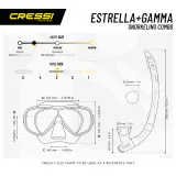 Potápačský šnorchlovací set CRESSI ESTRELLA + GAMMA COMBO CLEAR AQUAMARINE · záber 4