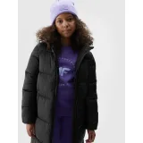Dievčenská bunda 4F JUNIOR DOWN JACKET-JAW23TDJAF268-21S-BLACK · záber 3