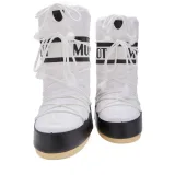 Vysoké zimné topánky MOON BOOT MB ICON NYLON, NA02 BLACK WHITE · záber 2