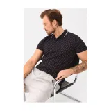 Pánske polo tričko s krátkym rukávom VOLCANO CARO-600-NAVY · záber 5