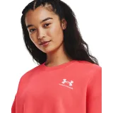 Dámska zateplená mikina UNDER ARMOUR Essential Fleece OS Crew-RED · záber 3