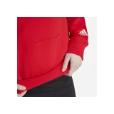 Dámska mikina s kapucňou ADIDAS W LIN FT HD-IY9187-Red · záber 4