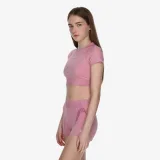 Dámske tréningové tričko s krátkym rukávom NIKE PRO W NP DF SS CROP TOP TT GX-699-Pink · záber 3