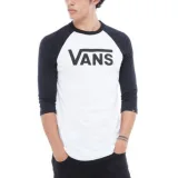 Pánske tričko s krátkym rukávom VANS CLASSIC RAGLAN-WHITE-BLACK · záber 1