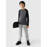 Chlapčenské tričko s dlhým rukávom 4F JUNIOR LONGSLEEVE-JWAW24TLONM293-22S-ANTHRACITE · záber 5