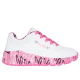 Dievčenská rekreačná obuv SKECHERS Uno Lite Lovely Luv white hot pink · záber 2