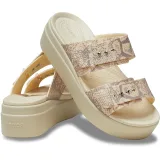 Dámske sandále na platforme (módna obuv) CROCS Brooklyn Snake Buckle Low Wedge vanilla multi · záber 5