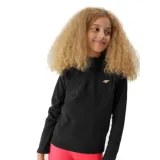 Dievčenská lyžiarska flisová mikina 4F JUNIOR FLEECE UNDERWEAR-JAW23UFLEF033-20S-DEEP BLACK · záber 1